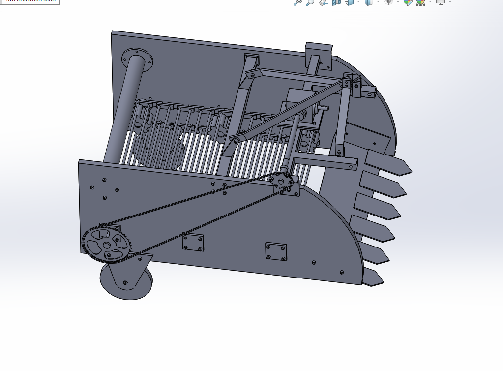 3D-SW三维渲染彩图-土豆收获机马铃薯收获机设计ID960788-红薯收获机挖掘机 